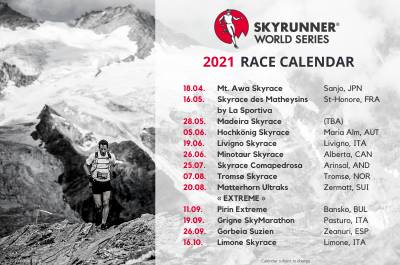 THE SKYRUNNER® WORLD SERIES ANNOUNCES 2021 RACE CALENDAR!